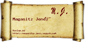 Magasitz Jenő névjegykártya